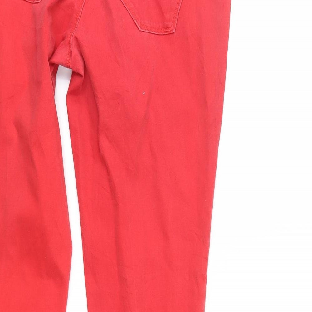 only blue forever Womens Red Skinny Jeans Size 32 in L30 in