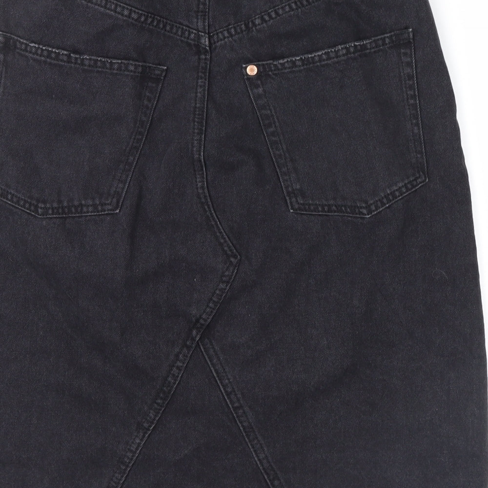 Vintage Womens Black Straight & Pencil Skirt Size 6