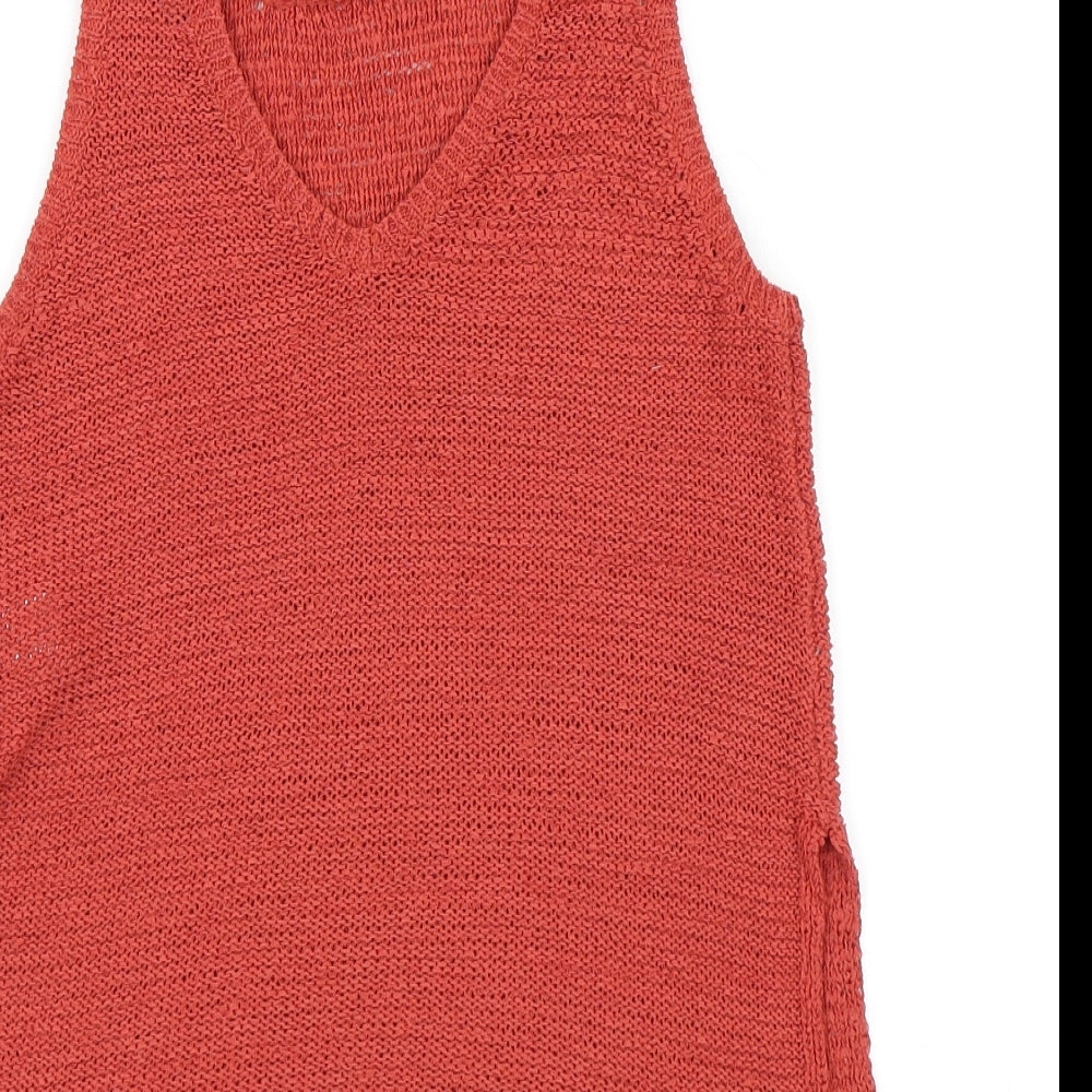 Newlook Womens Orange Basic Tank Size 8