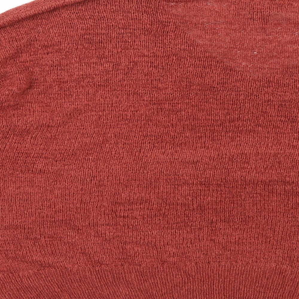 Primark Womens Orange Knit Pullover Jumper Size S