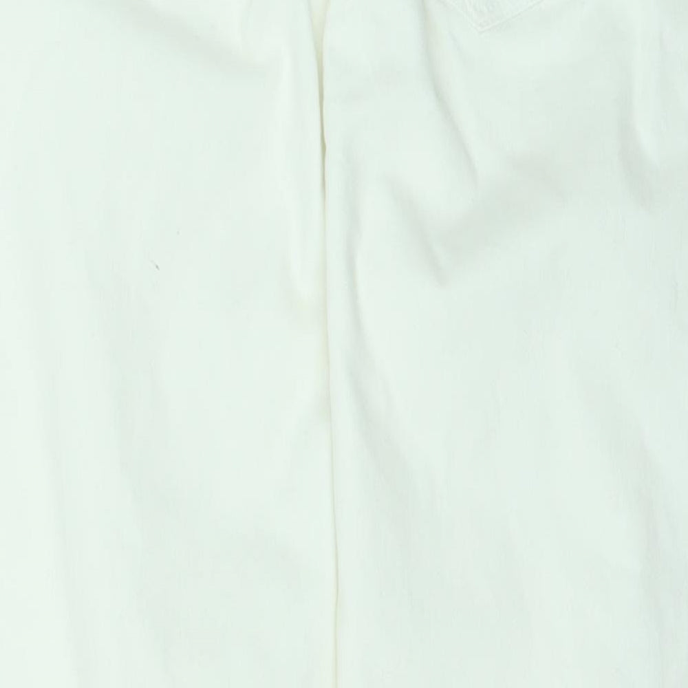 Papaya Womens White Straight Jeans Size 12 L25 in