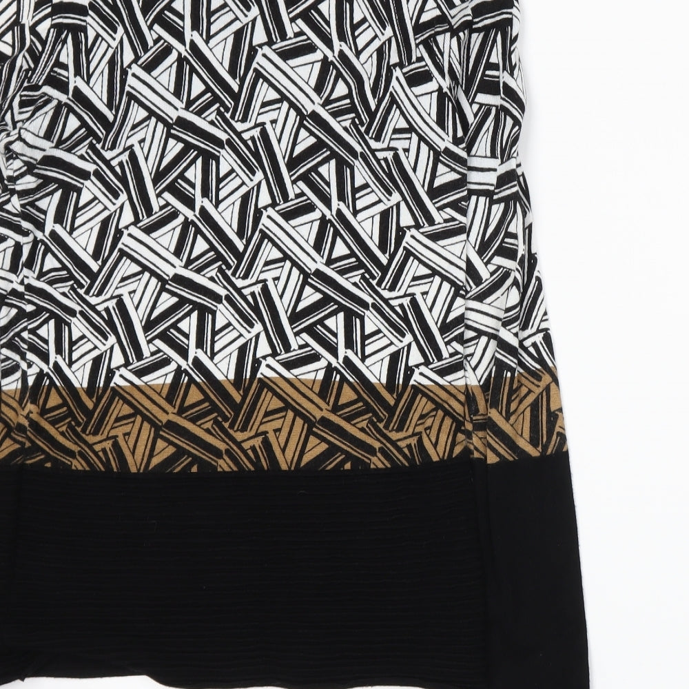 Preworn Womens Black Geometric Pullover Jumper Size 8