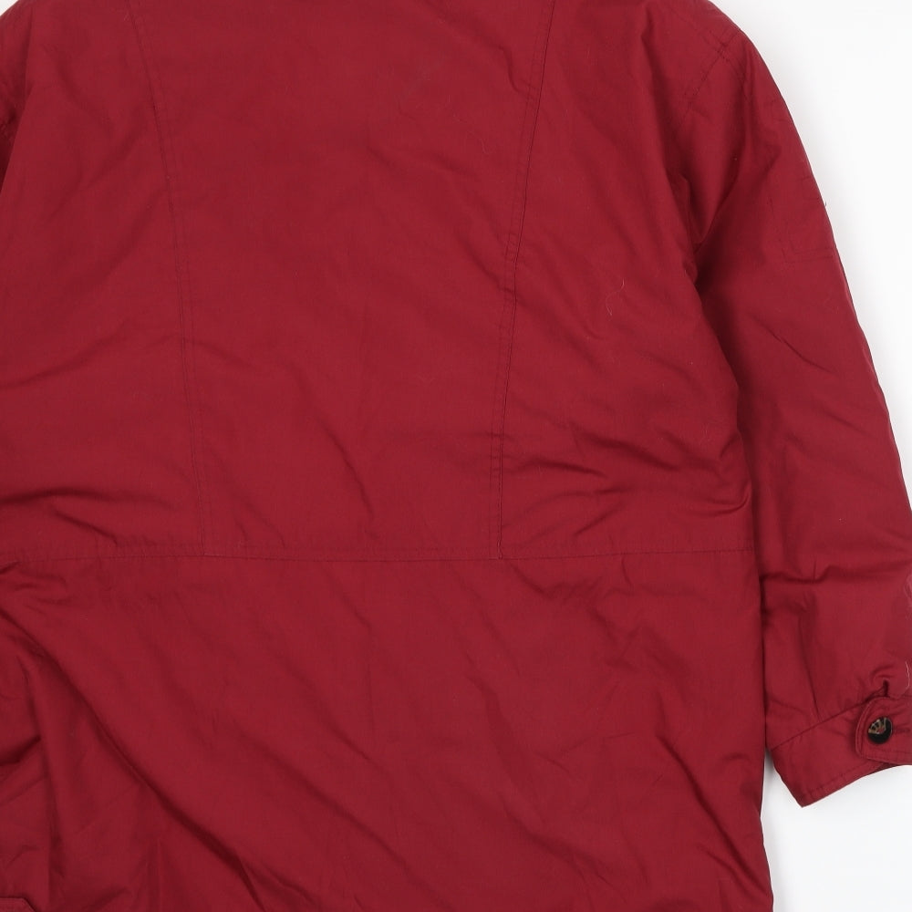 NuAge Womens Red Rain Coat Coat Size 16