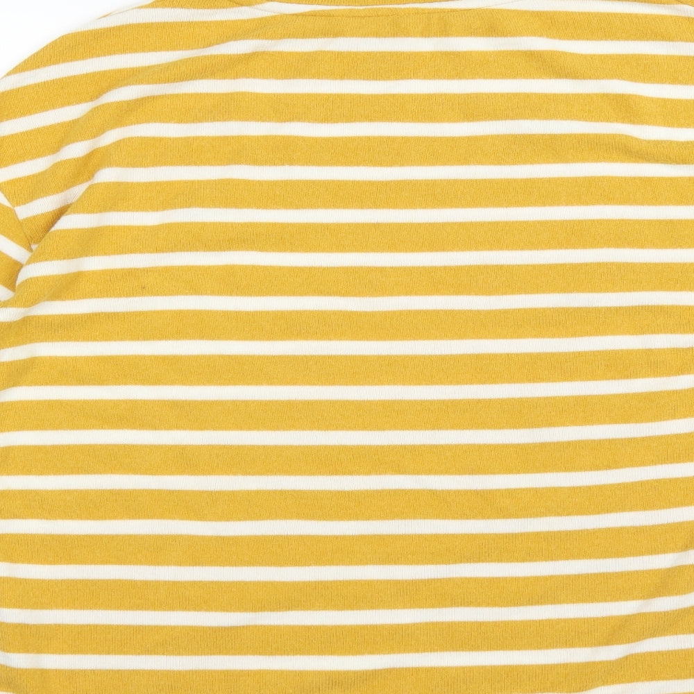 George Womens Yellow Striped Pullover Jumper Size S - beeautiful
