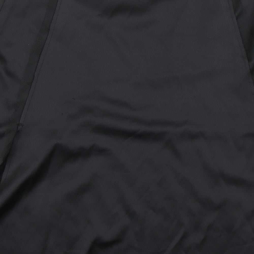 Topshop Womens Black Satin Flare Skirt Size 6