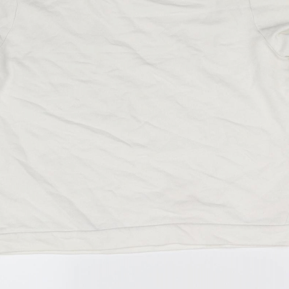 pimkle Womens White Pullover Sweatshirt Size M