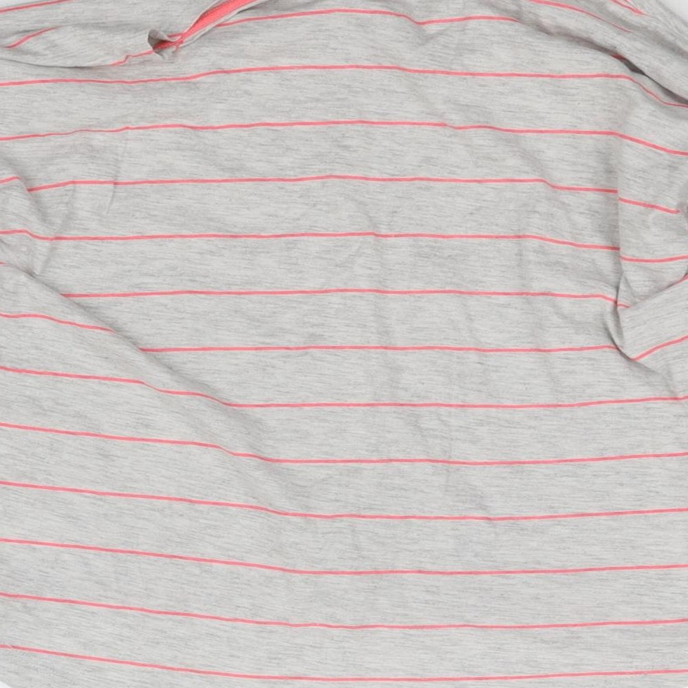 H&M Girls Grey Striped Basic T-Shirt Size 10-11 Years