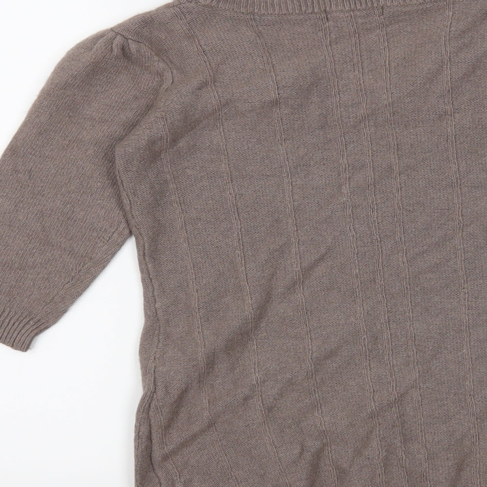 M&Co Womens Brown Shrug Jumper Size XS