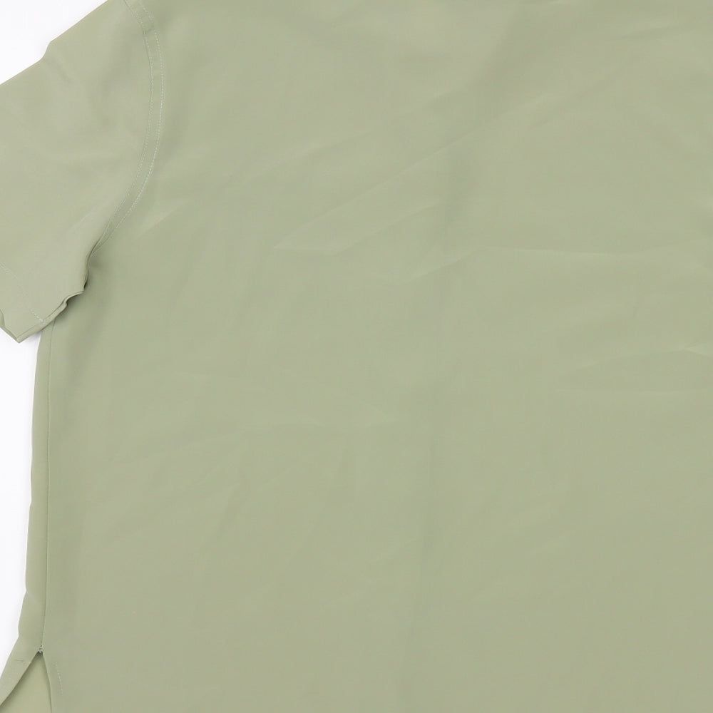 Isabelle Womens Green Floral Basic Blouse Size 10