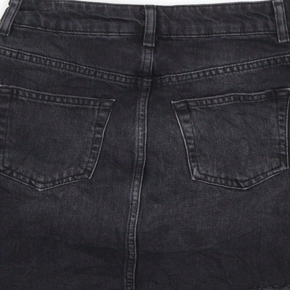 Topshop Womens Black A-Line Skirt Size 6