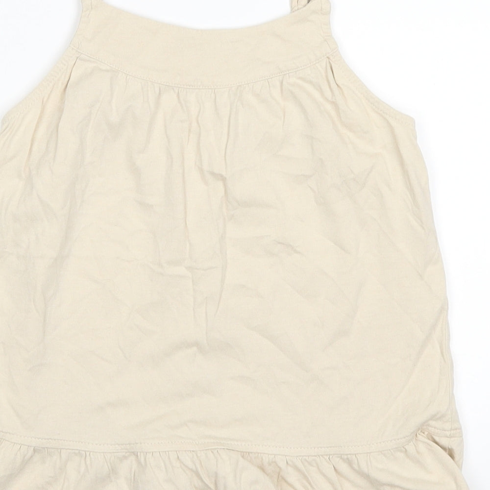 Gap Girls Beige Basic Tank Size L