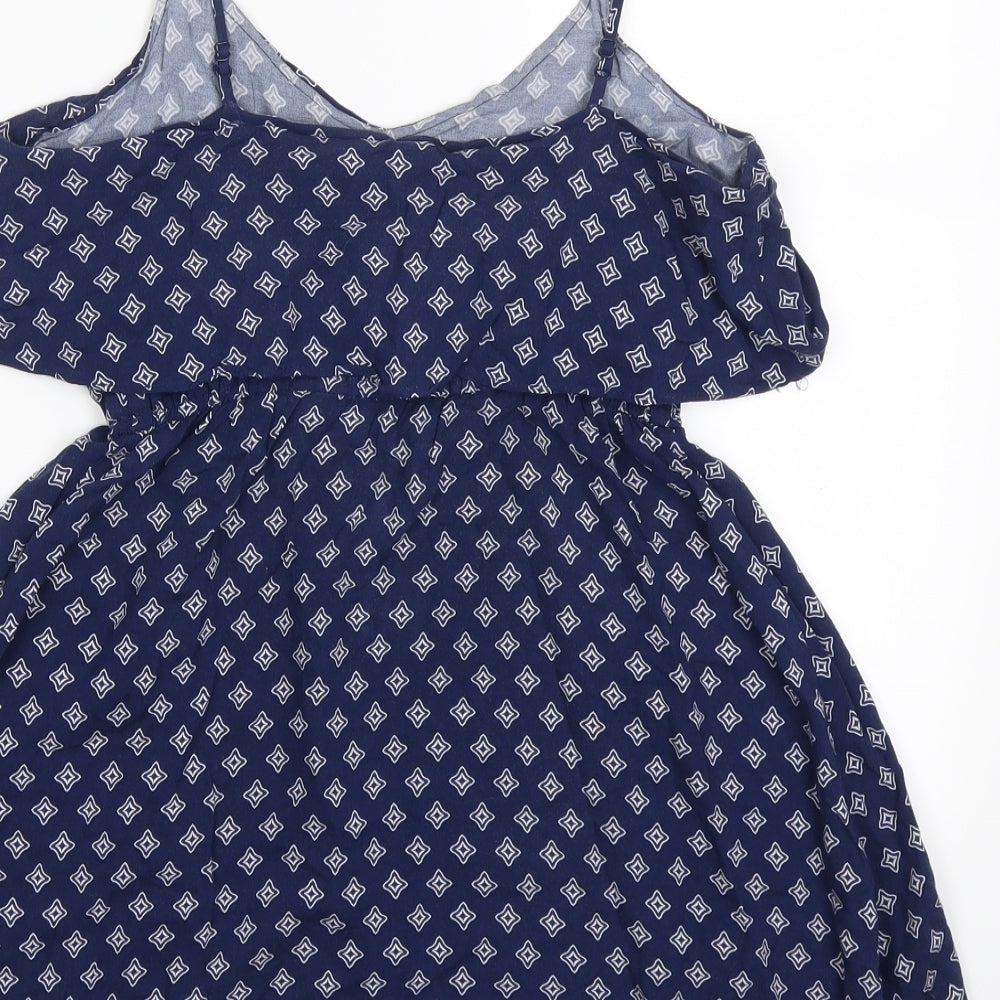 H&M Womens Blue Geometric Mini Size 10