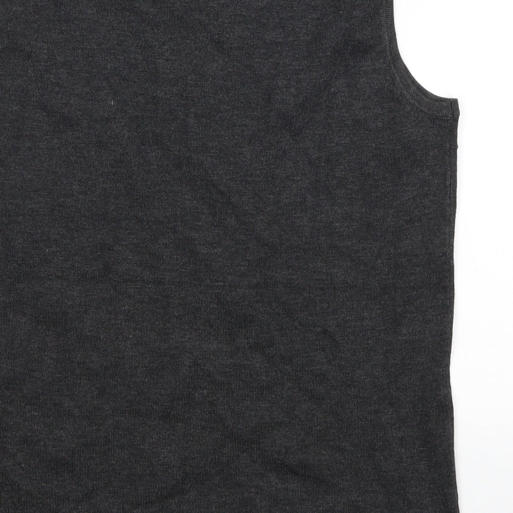 Cable & Gauge Womens Grey Rayon Basic Tank Size M