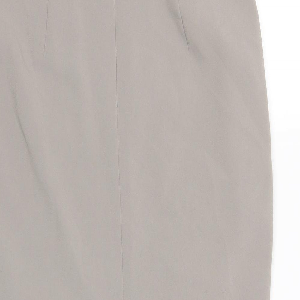 Preworn Womens Beige Straight & Pencil Skirt Size 28 in