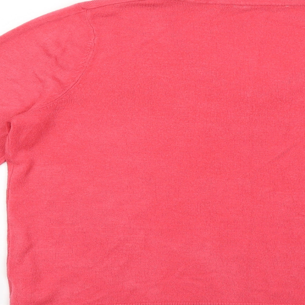 F&F Womens Pink Knit Pullover Jumper Size 14