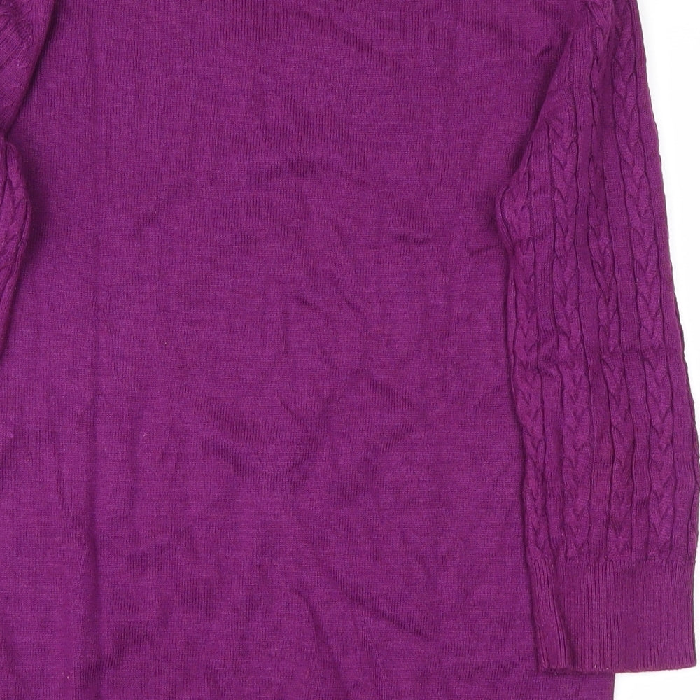 H&M Womens Purple Pullover Jumper Size M