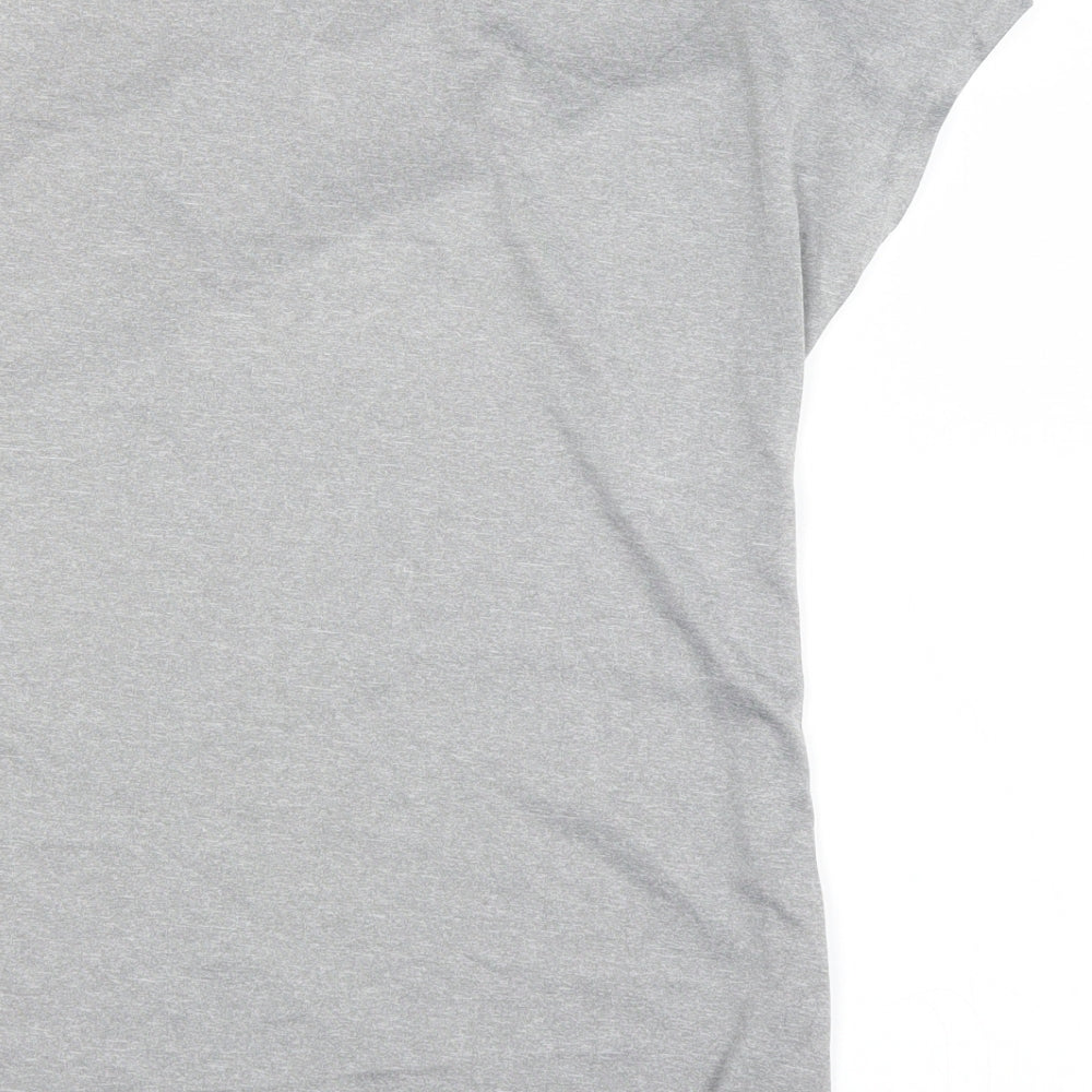 higherst Womens Silver Basic T-Shirt Size 6