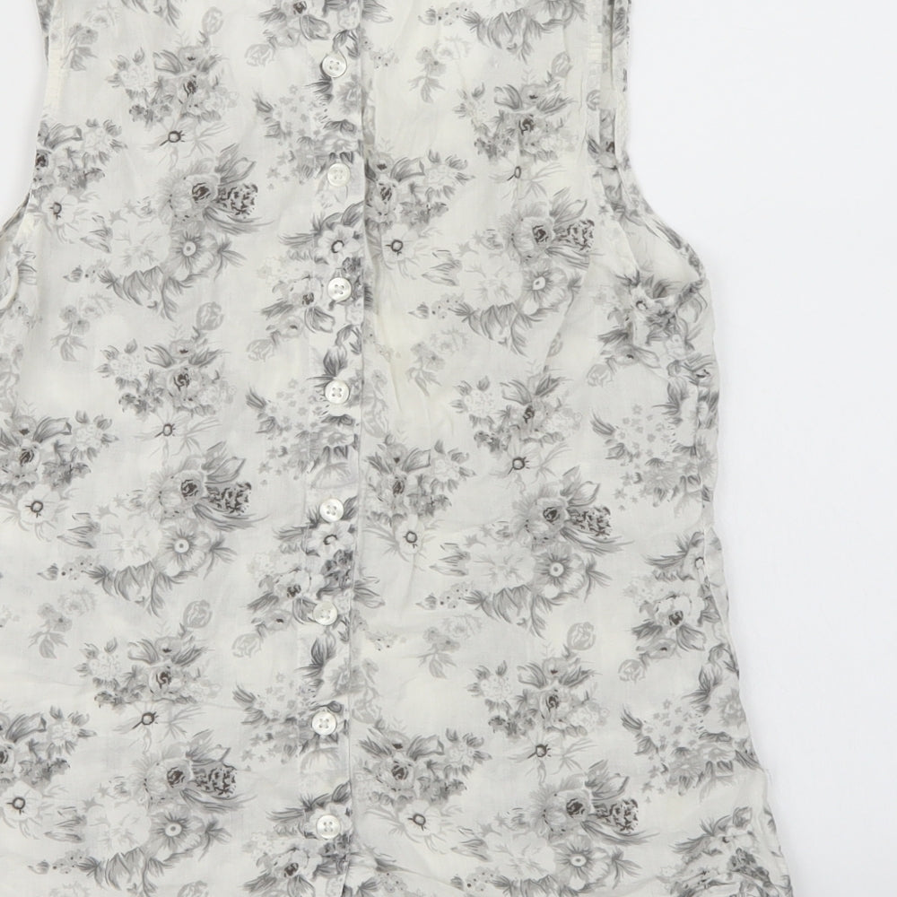 Dorothy Perkins Womens White Floral Camisole Tank Size 10
