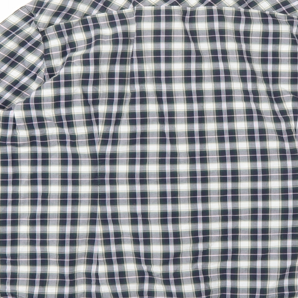 Preworn Womens Blue Check Basic Button-Up Size XL