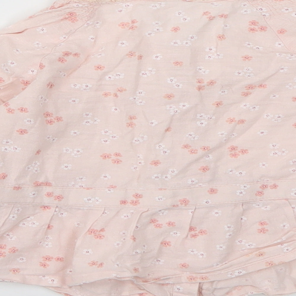 Mayoral Girls Pink Floral Basic Blouse Size 3 Years