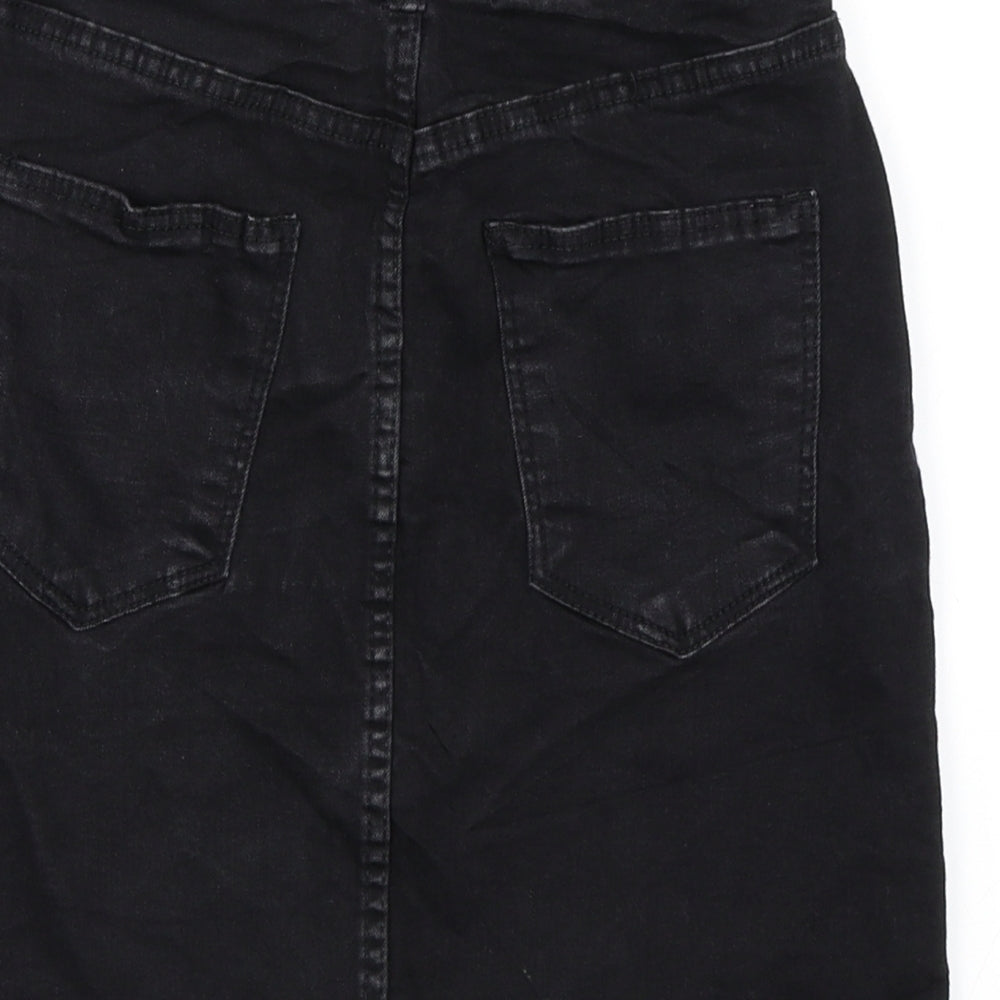 Bershka Womens Black A-Line Skirt Size 6
