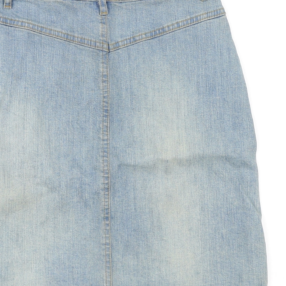 NL Jeans Womens Blue Straight & Pencil Skirt Size 8
