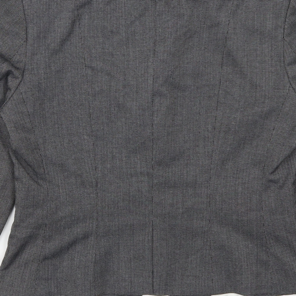 H&M Womens Grey Jacket Suit Jacket Size 10