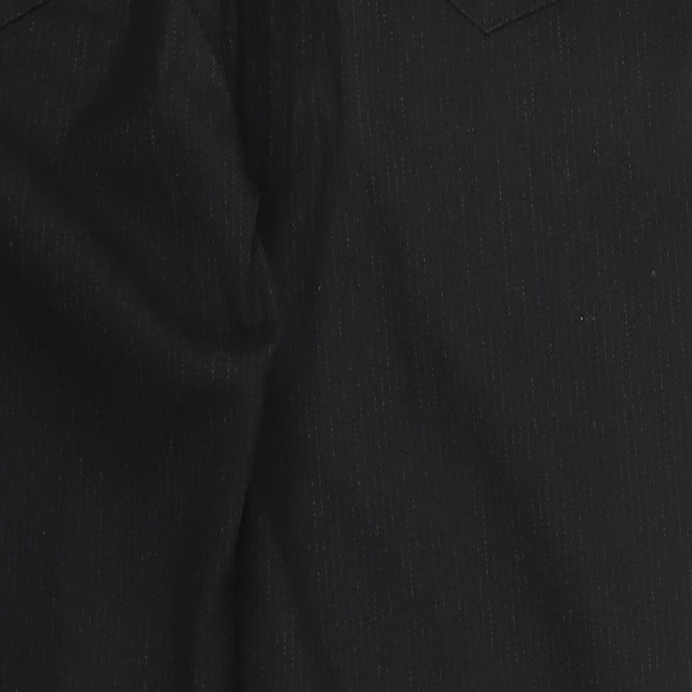 Preworn Mens Black Striped Trousers Size 32 L29 in