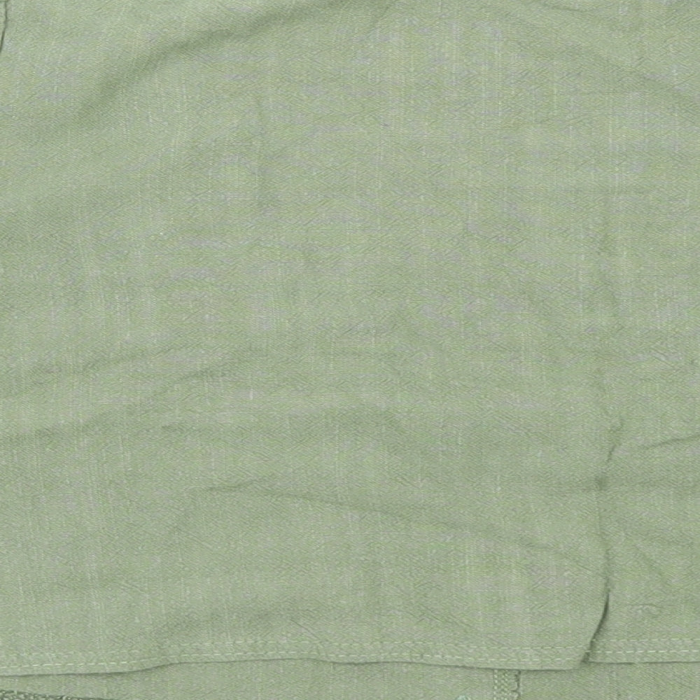 PRETTYLITTLETHING Womens Green Cropped Blouse Size 12