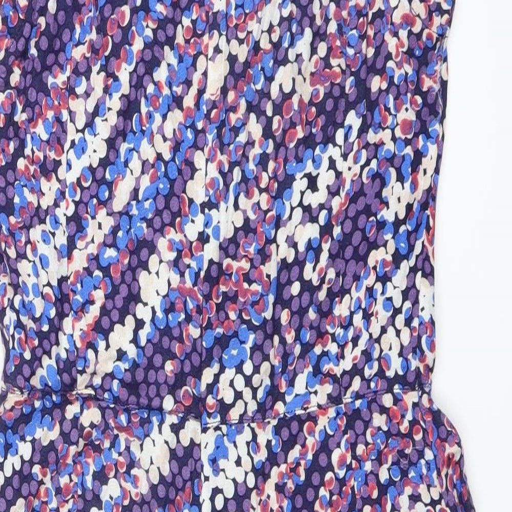 TEGAN Womens Blue Geometric Shift Size 6