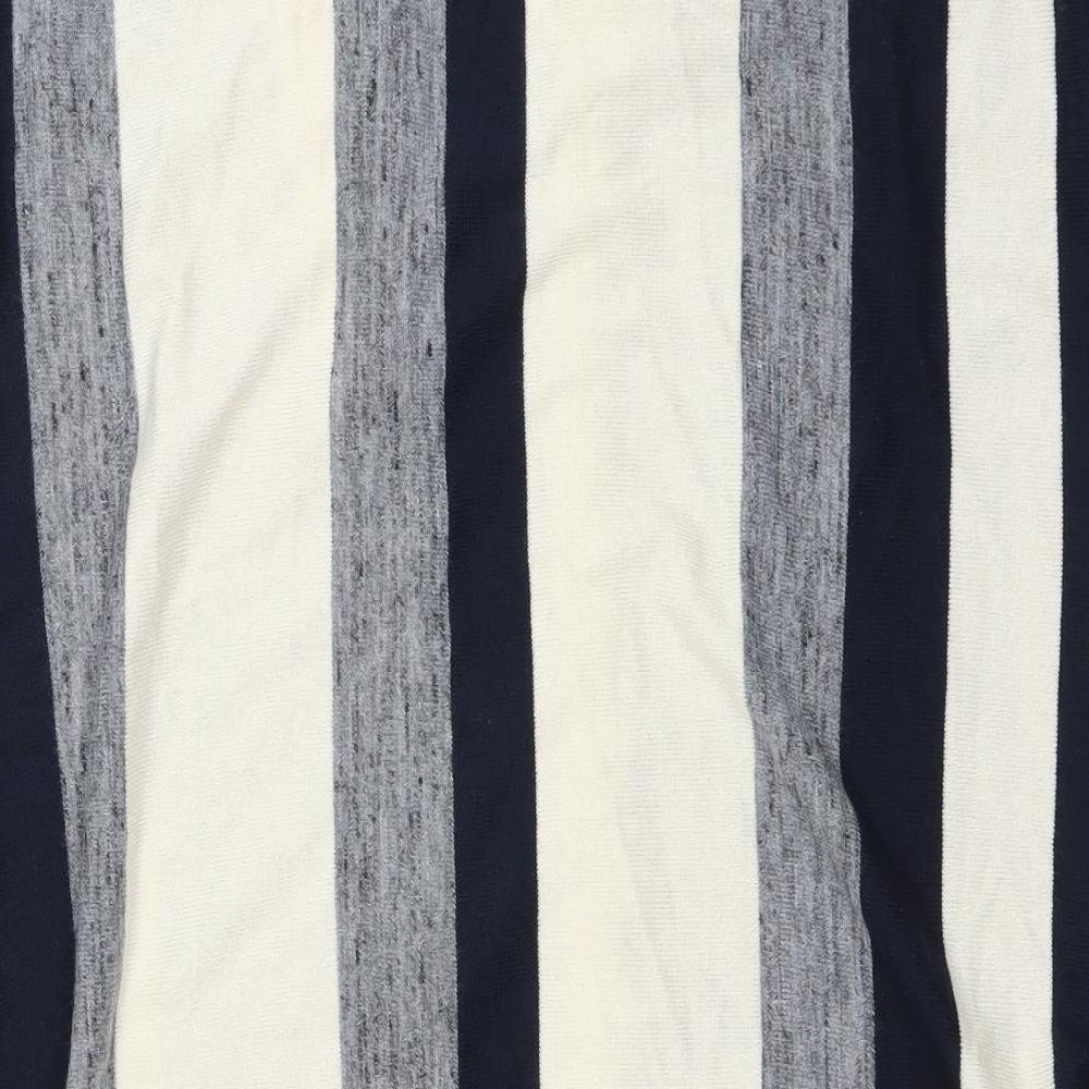 Matalan Womens Blue Striped Cardigan Jumper Size S