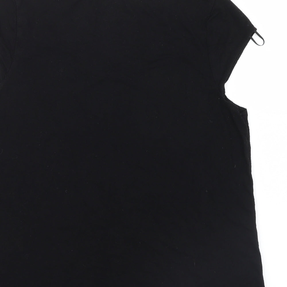 Tex Womens Black Basic T-Shirt Size S
