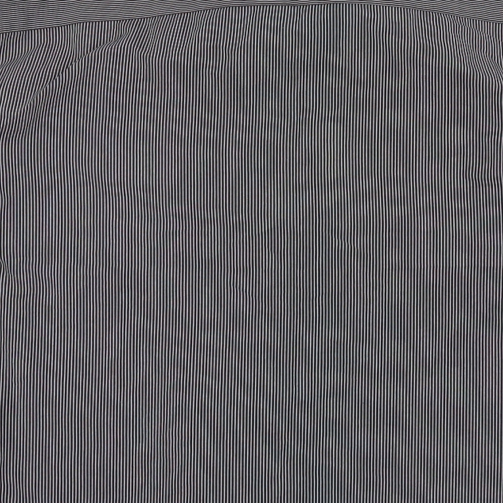 Marks and Spencer Mens Grey Striped Button-Up Size L
