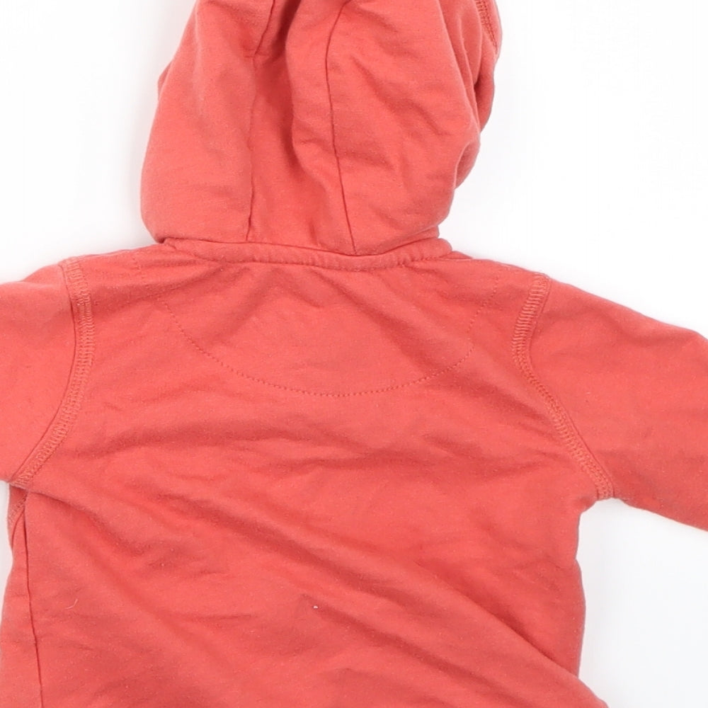 Preworn Boys Red Full Zip Jumper Size 9-12 Months