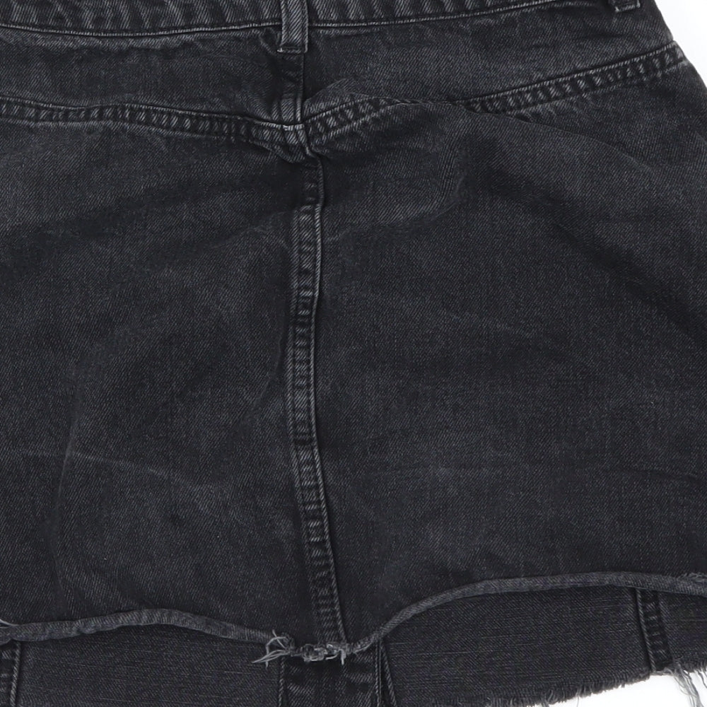 Topshop Womens Black A-Line Skirt Size 8