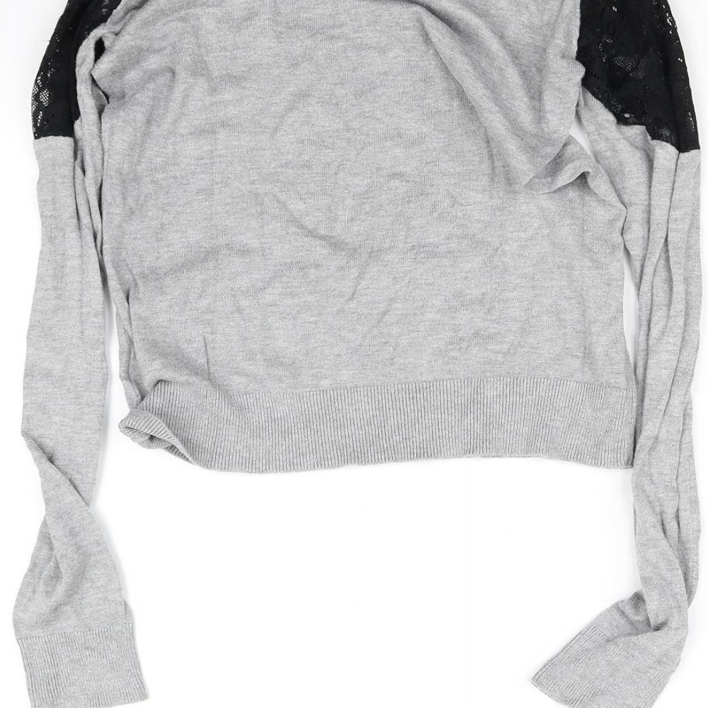 Select Womens Grey Basic T-Shirt Size 10
