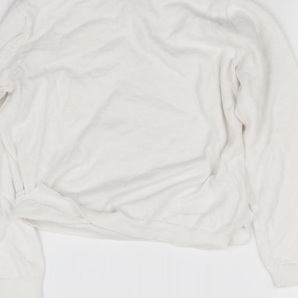 H&M Girls White Basic T-Shirt