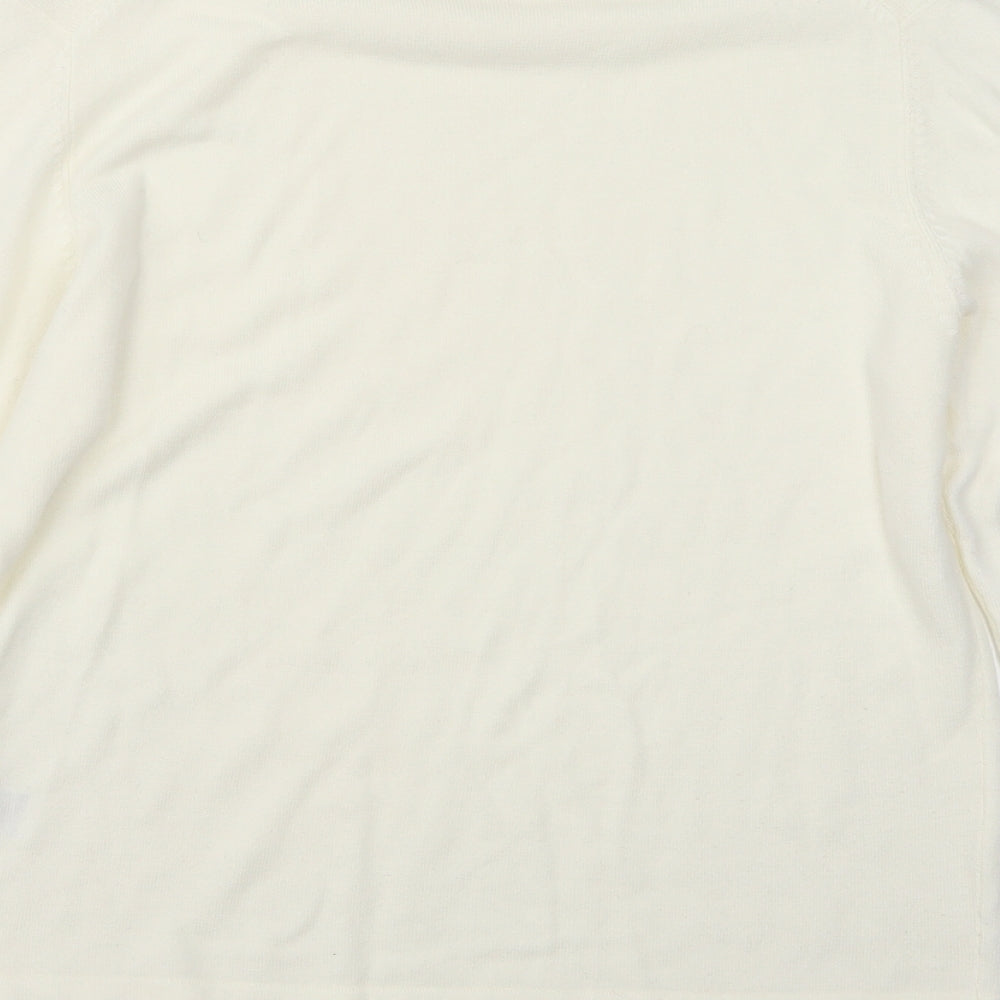 Marks & Spencer Womens White Pullover Jumper Size 14
