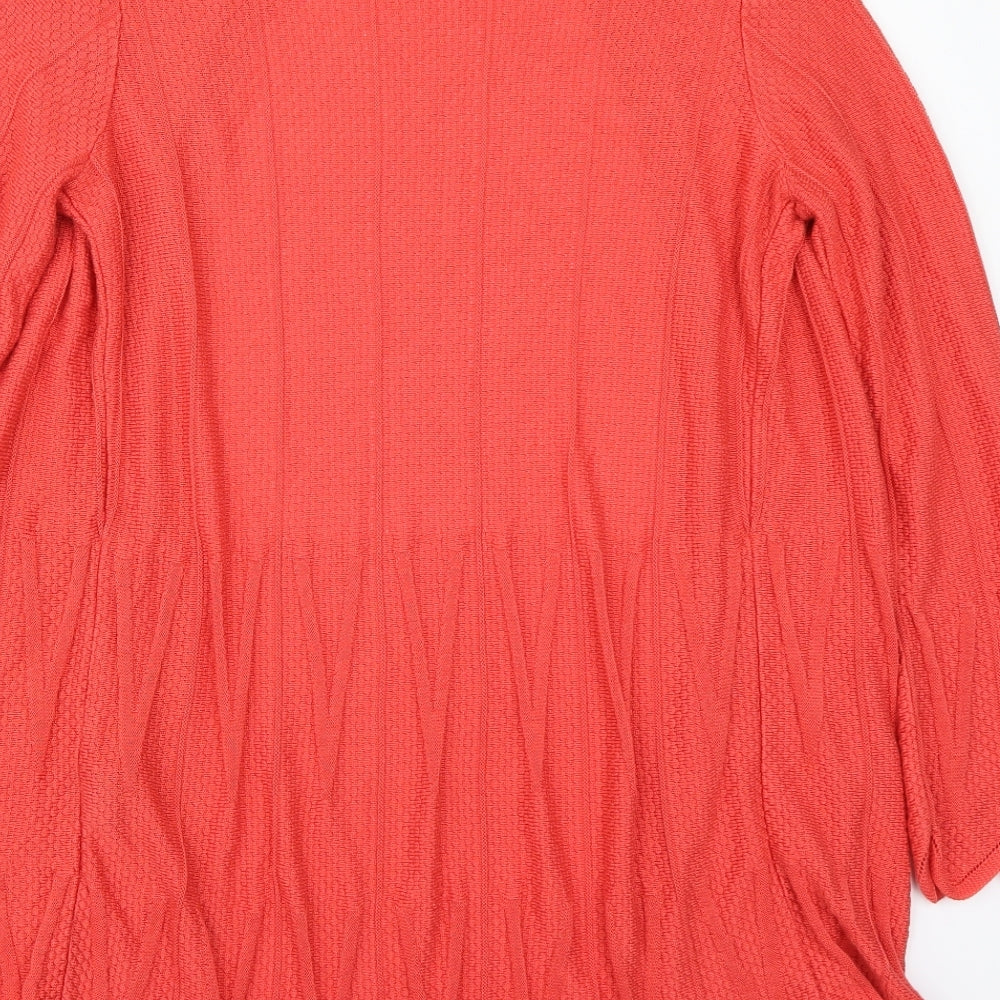 Per uina Womens Orange Cardigan Jumper Size 12