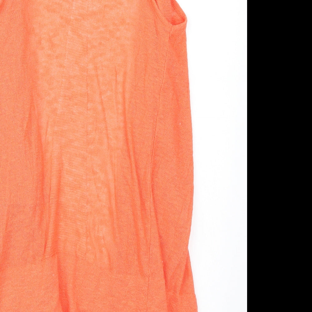Riverisland Womens Orange Cardigan Jumper Size 10