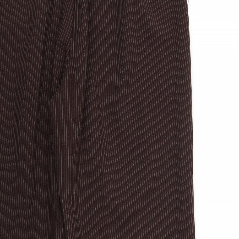 Bonmarché Womens Brown Cropped Trousers Size 12 L27 in