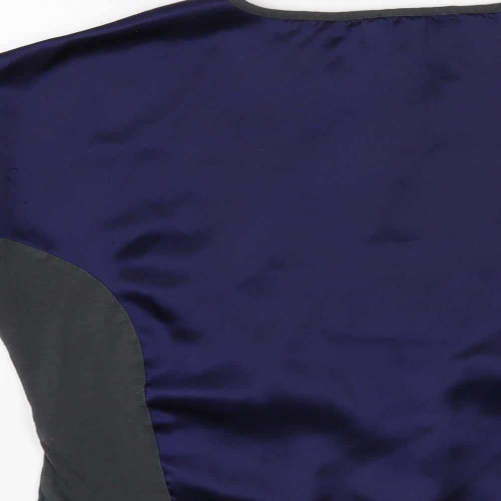 Silence + Noise Womens Blue Basic Blouse Size S
