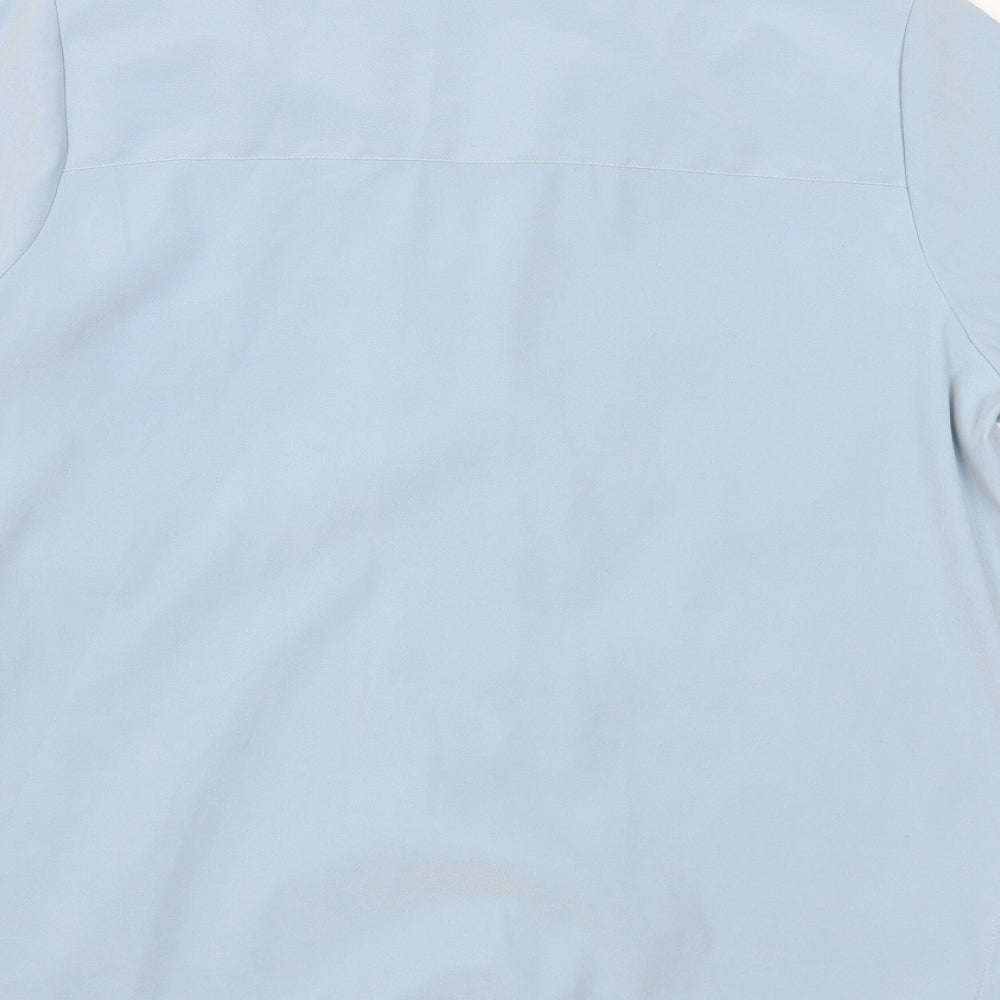 Compliments Womens Blue Basic Blouse Size 12
