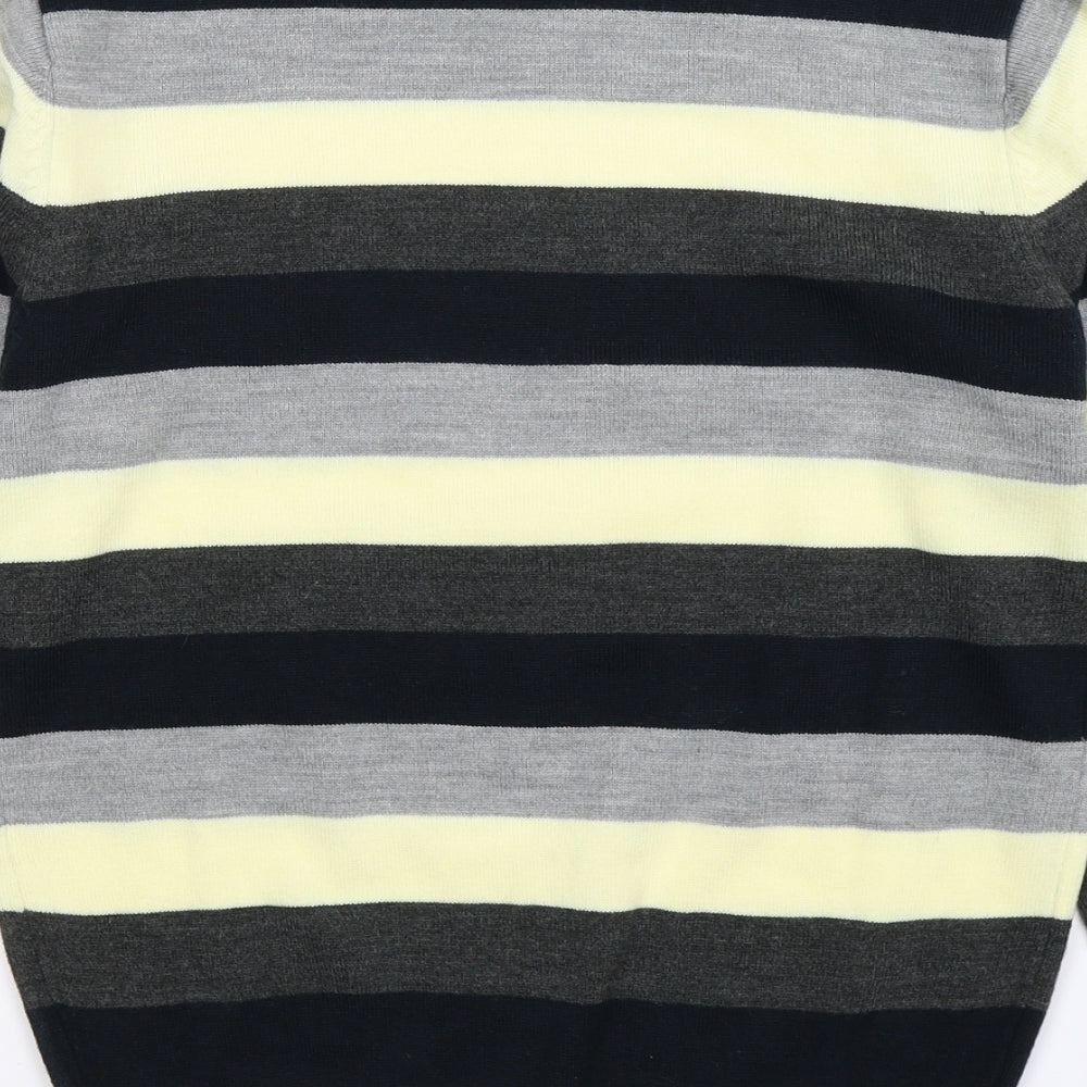 Cedarwood State Mens Multicoloured Striped Knit Pullover Jumper Size XS