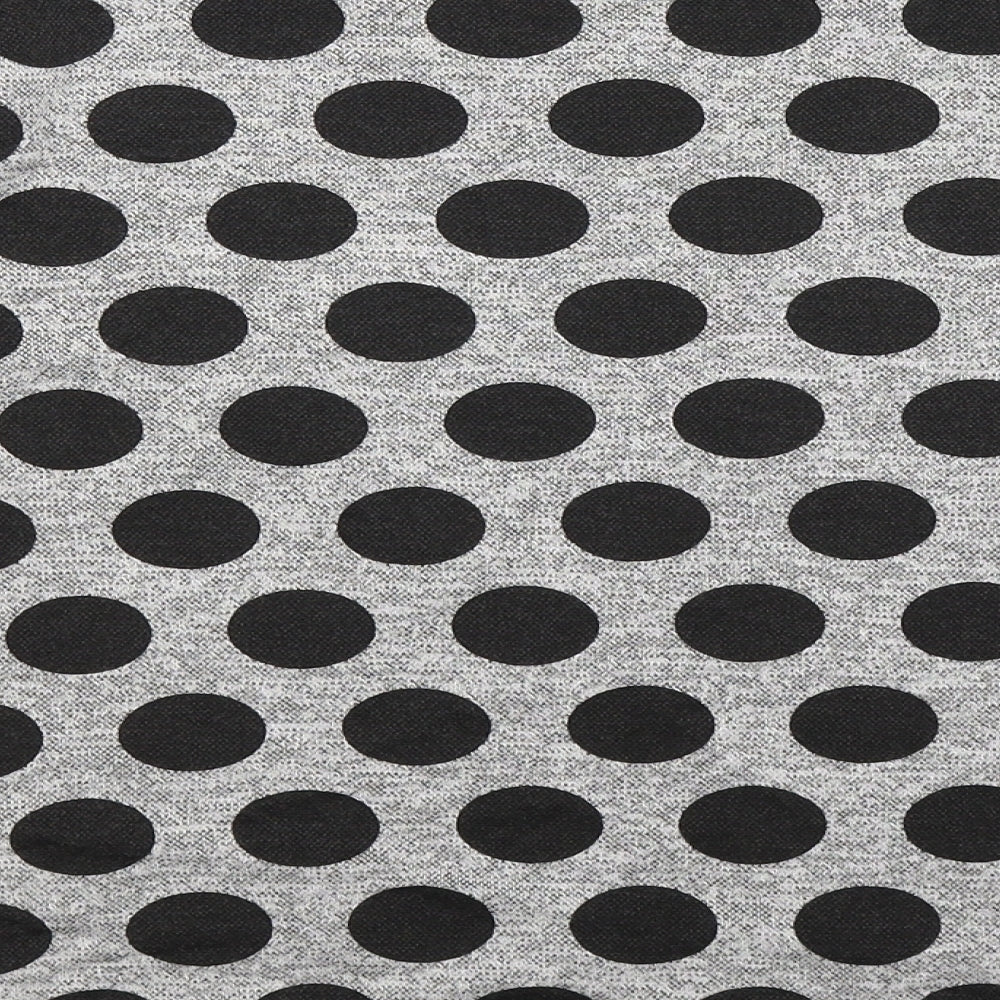 Luca Vanucci Womens Grey Polka Dot Pullover Jumper Size S
