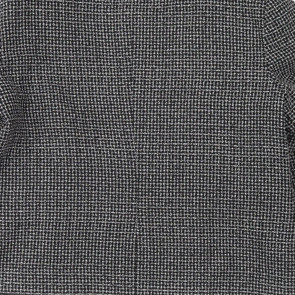 F&F Womens Black Check Jacket Coat Size 14