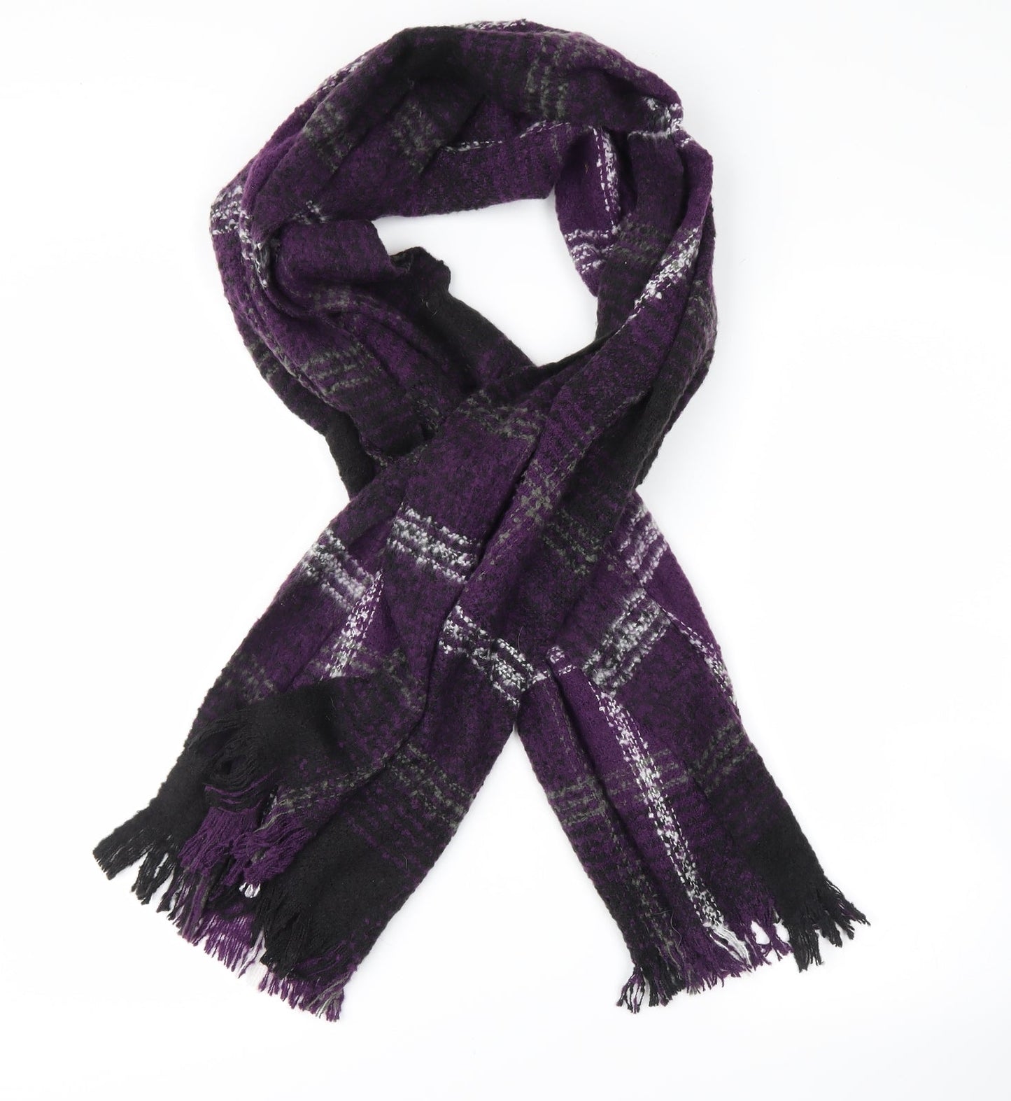 no brand Purple Check Scarf