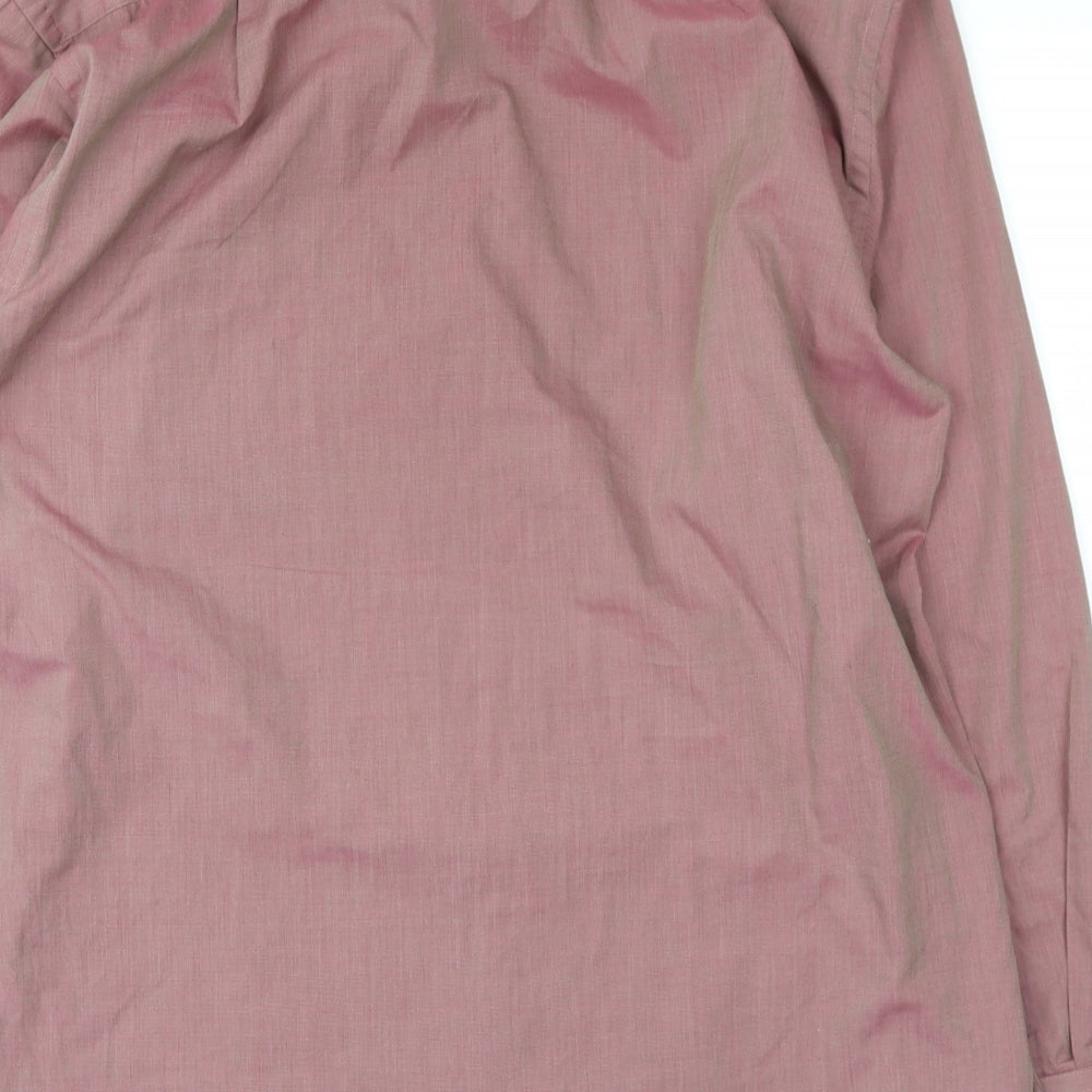 easy care Mens Pink Button-Up Size 15.5