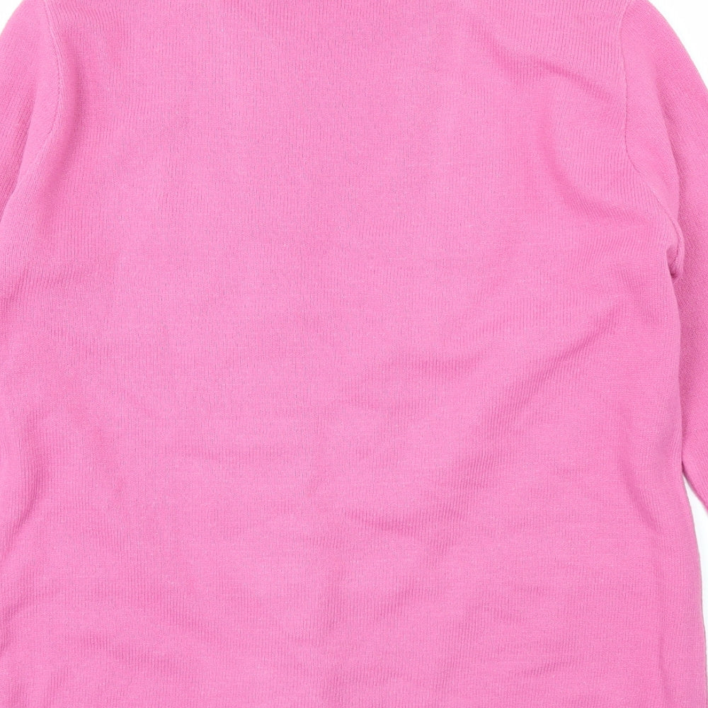 CHIC Womens Pink Cardigan Jumper Size M