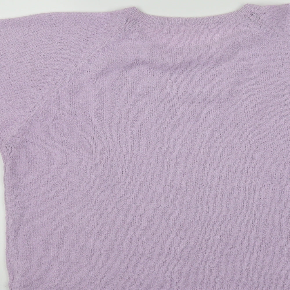 Preworn Womens Purple Basic T-Shirt Size S